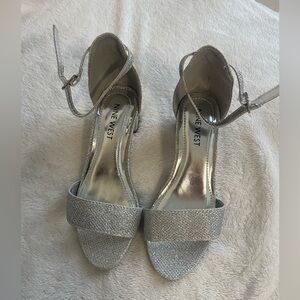 Nine West Sparkling Silver Kids Heels